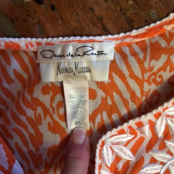 Oscar de la Renta embroidered neck tunic sz XS - Picture 4 of 9